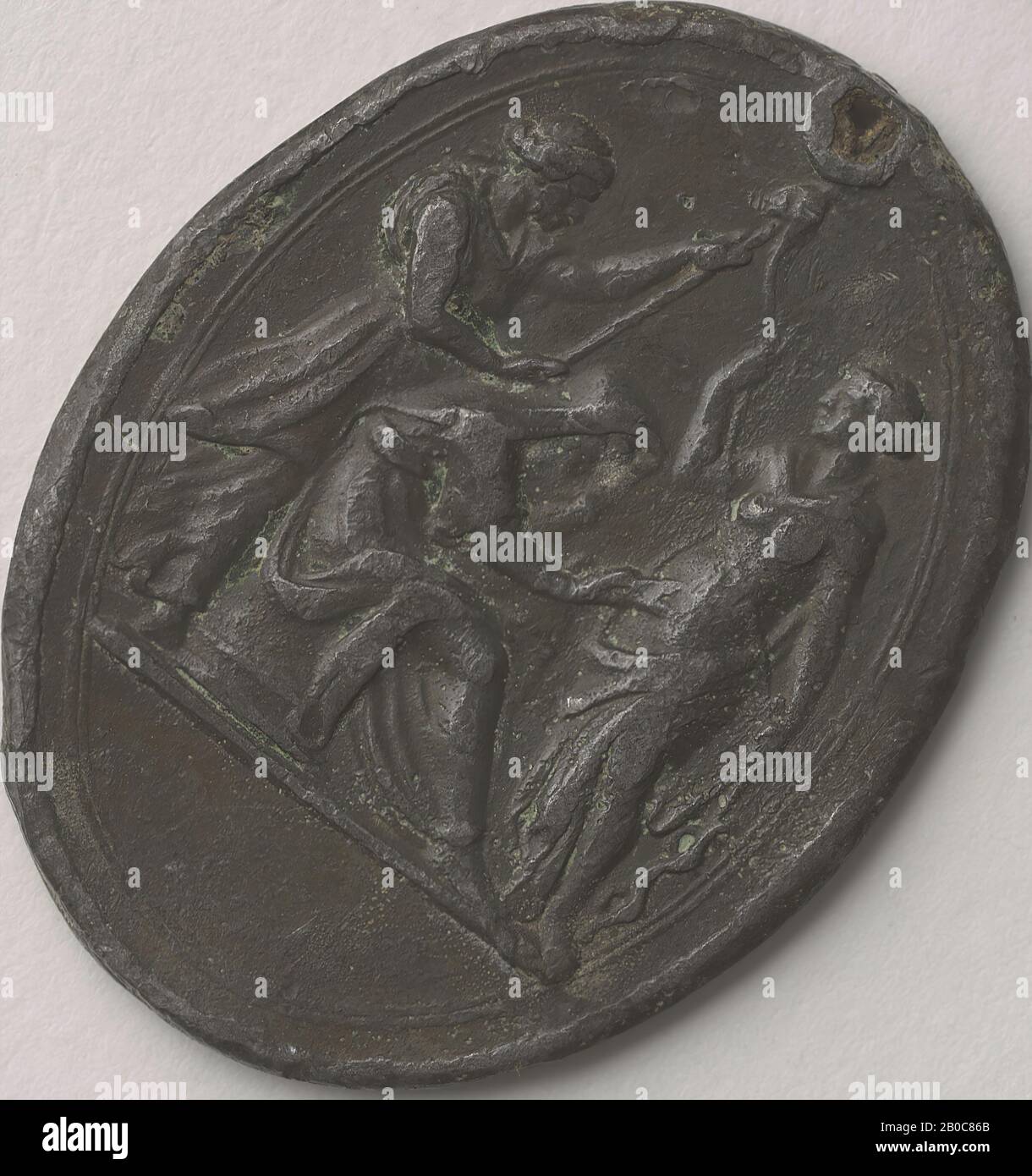 Valerio Belli, Les Trois Fates Plaquette, 1500-1546, Plomb, 1 13/16 Po. (4,6 cm) Banque D'Images