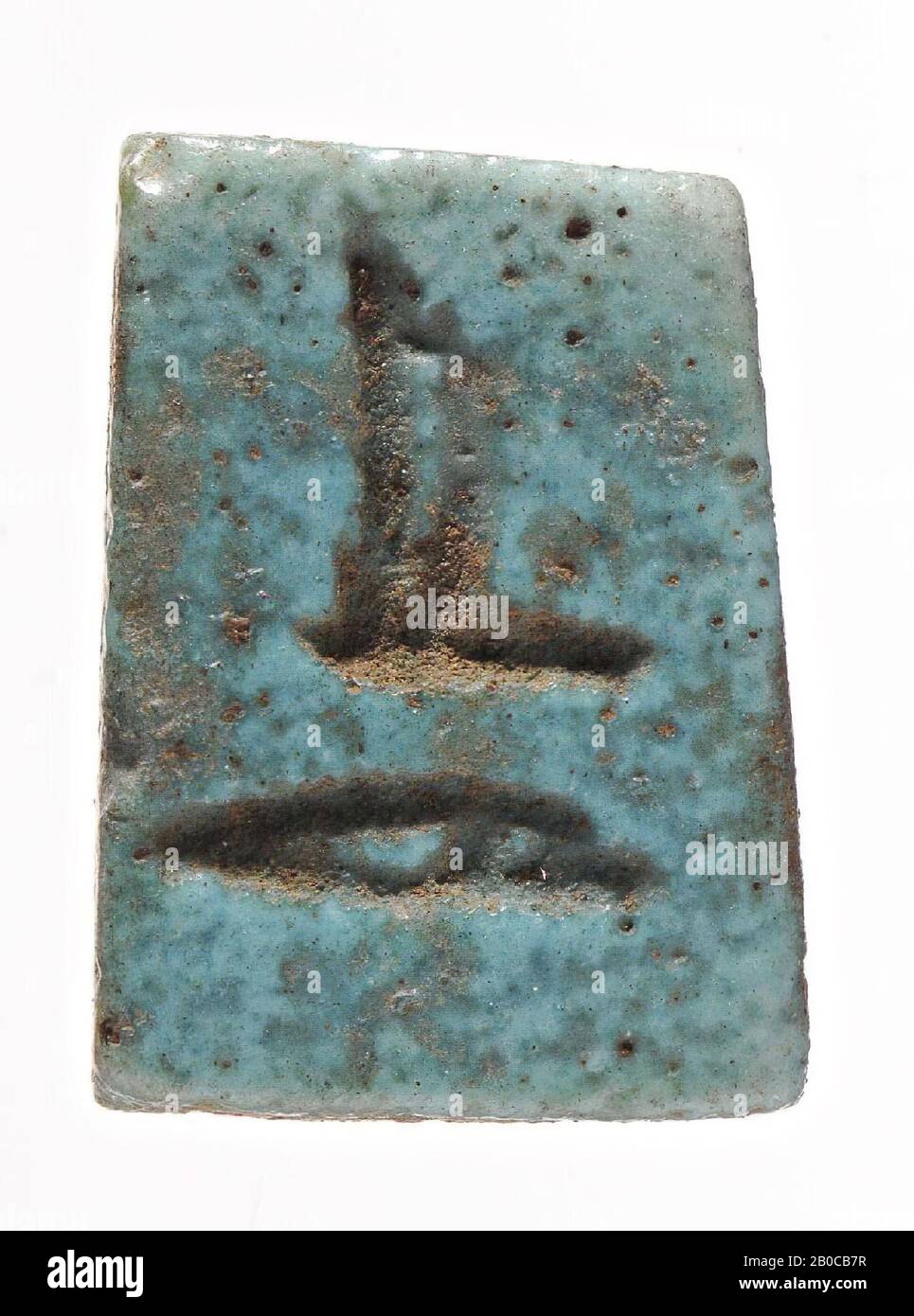 Plaque, rectangle, Osiris, phoque, plaque, foi, 1,5 x 1,2 cm, Egypte Banque D'Images