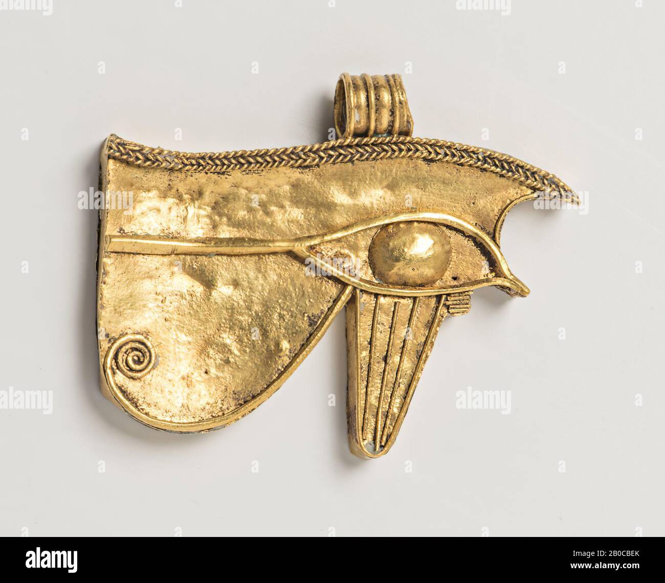 Pendentif, Horusoog, pendentif, or, 2,8 x 3,5 cm, Egypte Banque D'Images