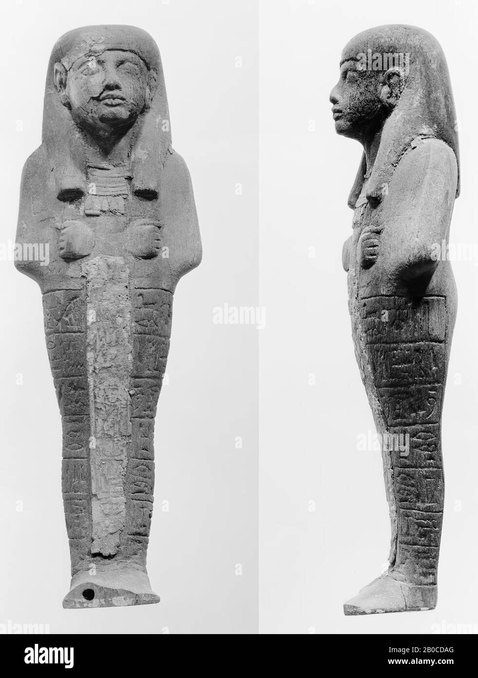 Mummy-forme, Hornacht, Ushebti, bois, 21,5 x 6,8 cm, Nouveau Royaume, 18ème dynastie, Egypte Banque D'Images