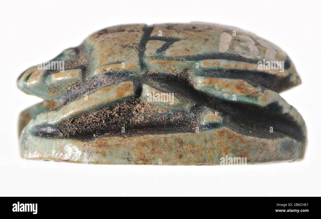 Scarab, Nebmaatre, Amontrigram, urée, 4 pièces, phoque, scarabée, foi, 1,6 cm, Royaume-Uni, 18ème dynastie, Amenhotep III (?), Egypte Banque D'Images