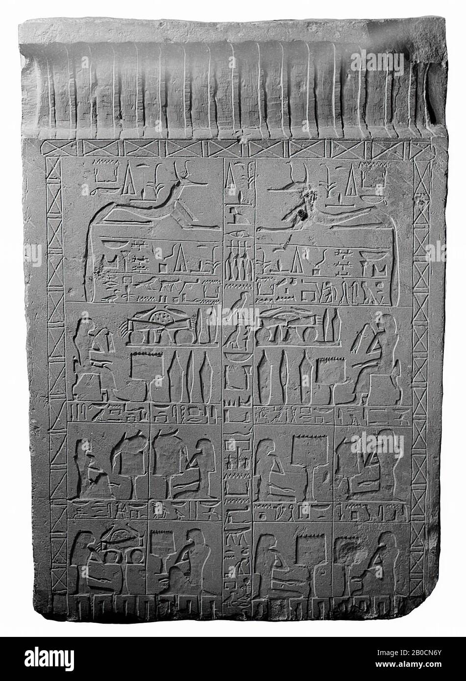 Reroetsa, rectangle debout, cornice, stèle, calcaire, 65 x 45 cm, Royaume du milieu, 12ème-13ème dynastie, Amenemhat III ou ultérieur, EgyptDescription de la collection égyptienne, II, 52, Pl.XL, AD Espinel, JEA 91 (2005), 63 Banque D'Images
