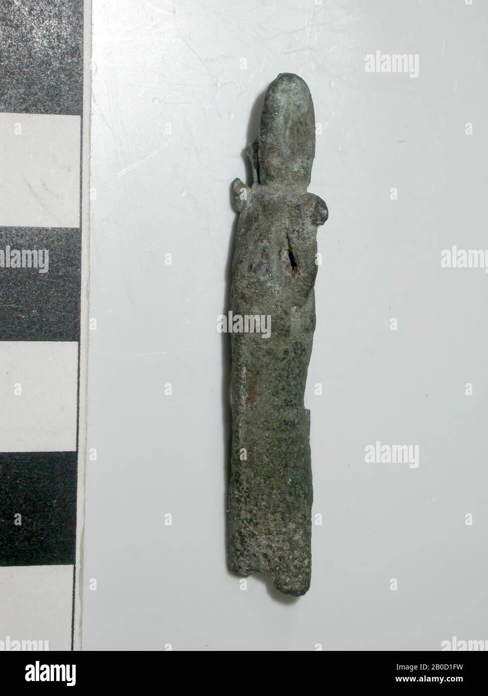 Homme avec tête de serpent, debout, bronze, dieu, bronze, 4,7 cm, Fin De Période, Egypte Banque D'Images