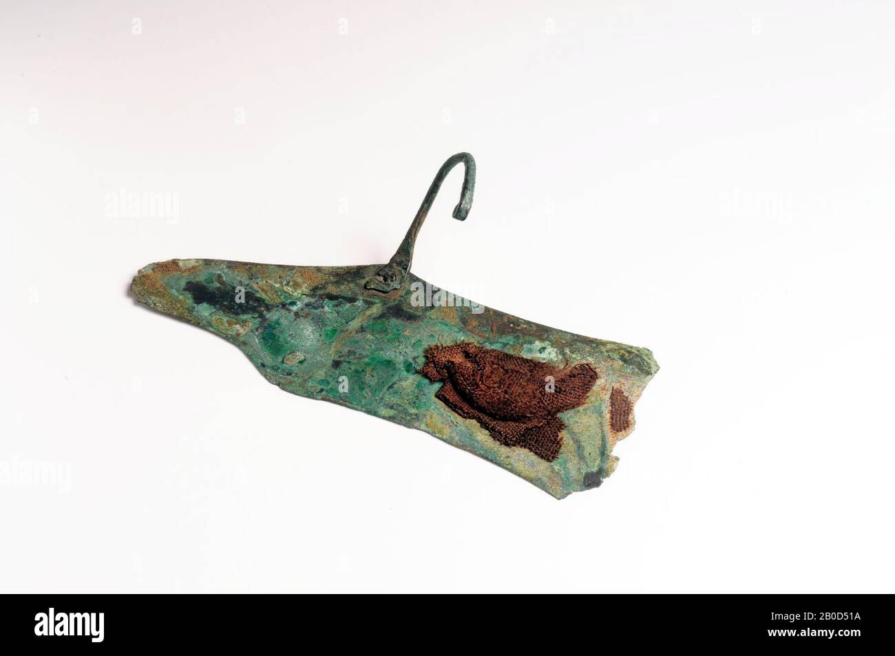 Rasoir, dossier, rasoir, étui, bronze, lin, 3,6 x 6,8 x 13 cm, nouvel Empire, Egypte Banque D'Images