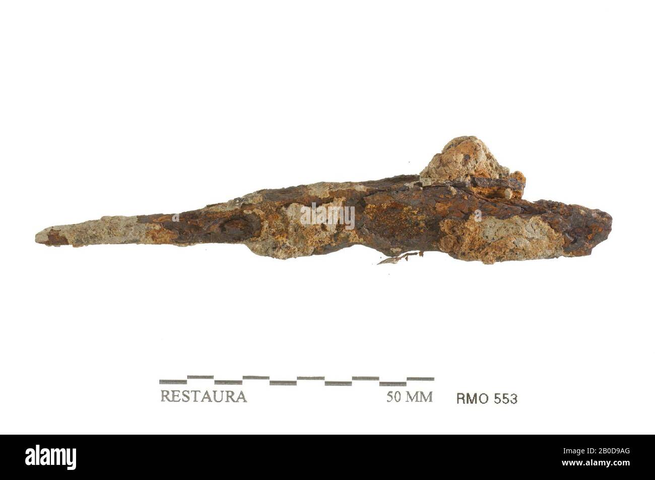 Couteau, couteau, fer, 10,5 x 2,3 cm, x, Pays-Bas, Utrecht, Wijk bij Duurstede, Wijk bij Duurstede, Dorestad Banque D'Images