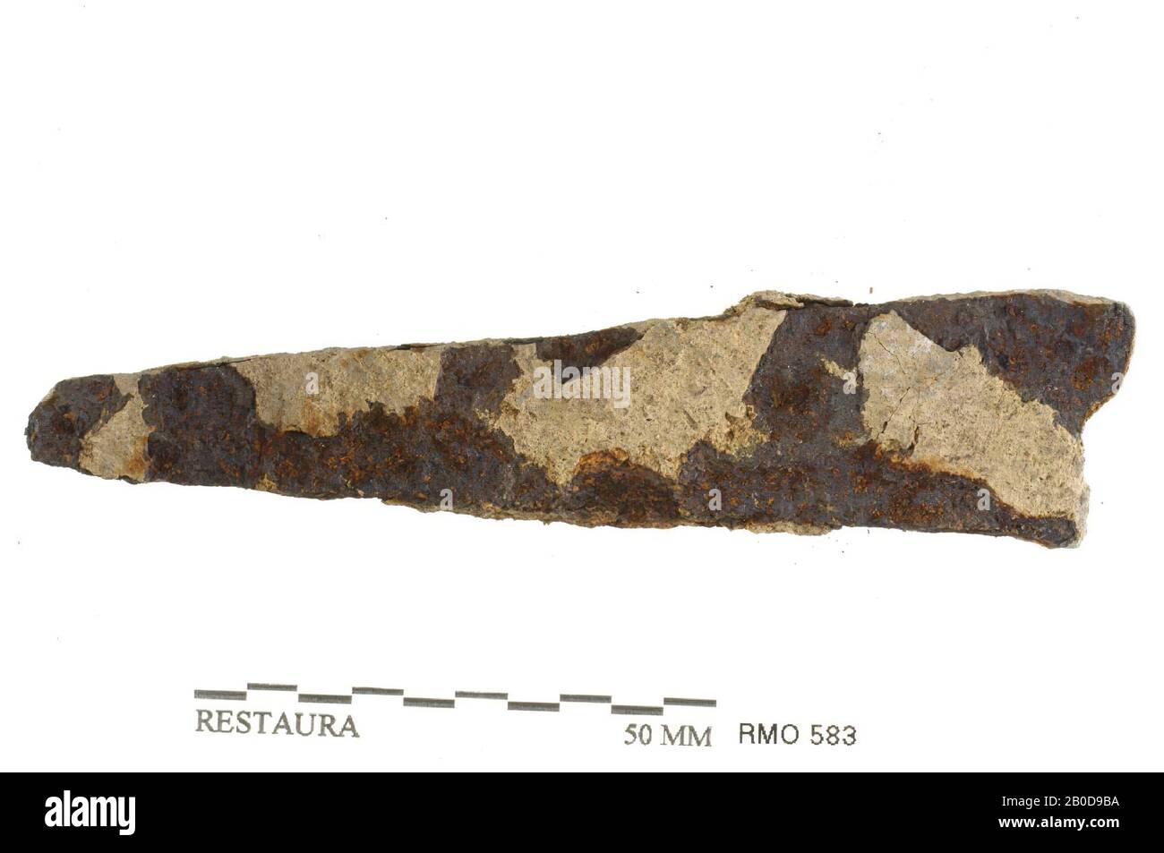 Objet, en forme de coin, objet, en forme de coin, fer, 10,5 x 2,5 cm, x, Pays-Bas, Utrecht, Wijk bij Duurstede, Wijk bij Duurstede, Dorestad Banque D'Images