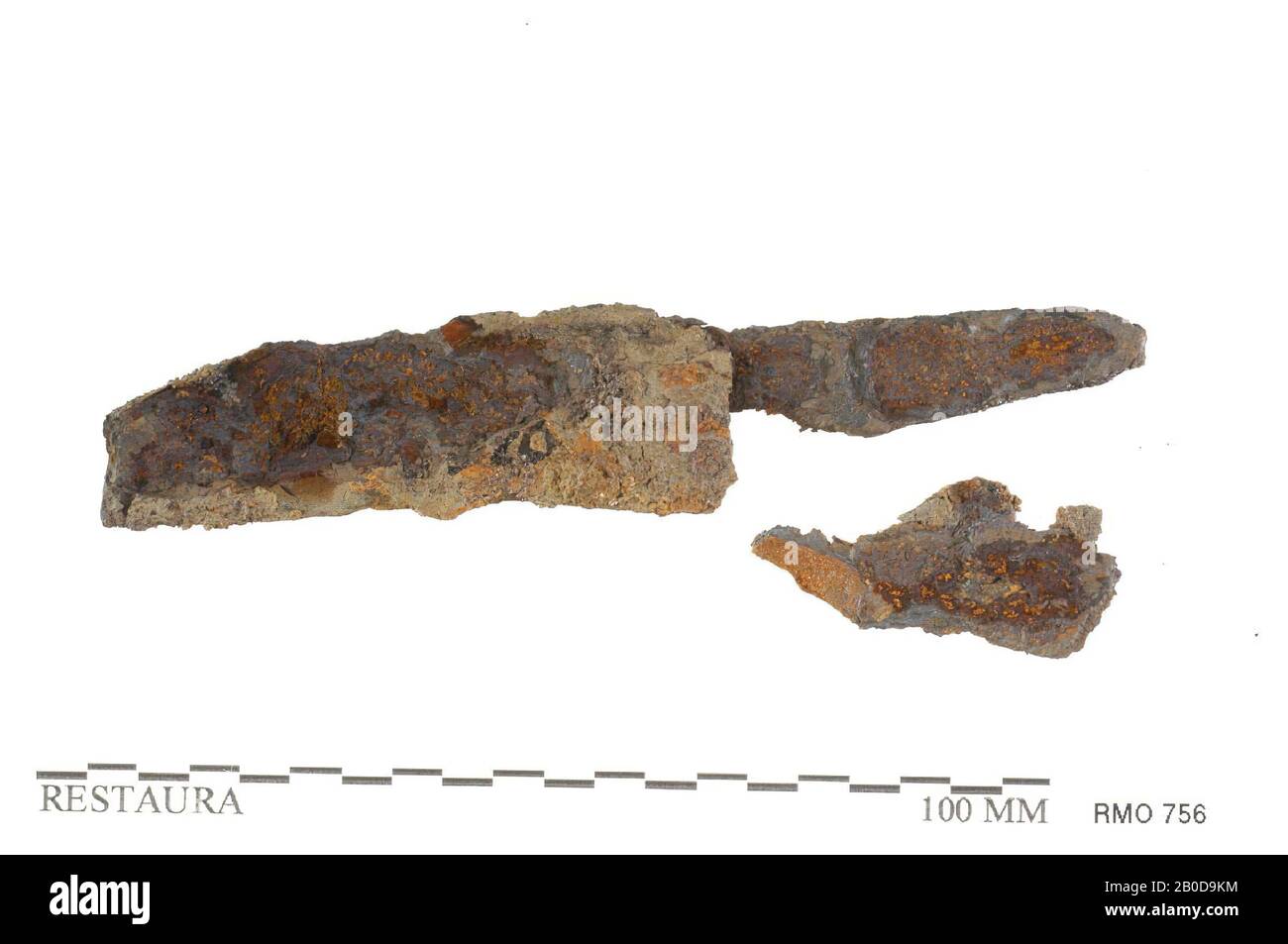 Couteau, couteau, fer, 10,5 x 2,1 cm, x, Pays-Bas, Utrecht, Wijk bij Duurstede, Wijk bij Duurstede, Dorestad Banque D'Images