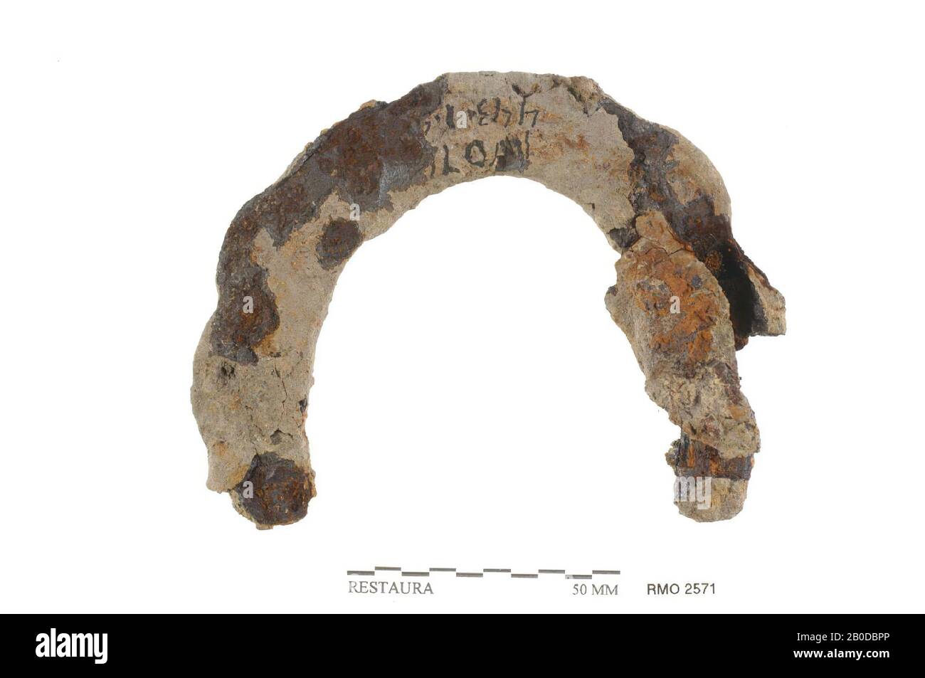 Horseshoe, fer à cheval, fer à repasser, 10,9 x 8,5 cm, x, Pays-Bas, Utrecht, Wijk bij Duurstede, Wijk bij Duurstede, Dorestad Banque D'Images