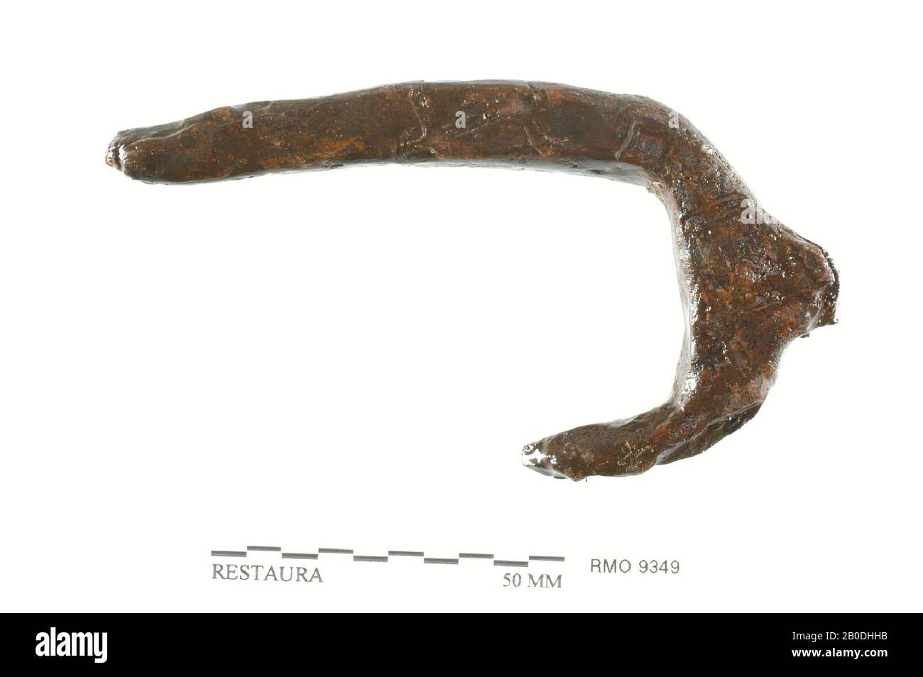 Partie de deux dents, partie de deux dents, fer, 10,5 x 5,5 cm, x, Pays-Bas, Utrecht, Wijk bij Duurstede, Wijk bij Duurstede, Dorestad Banque D'Images