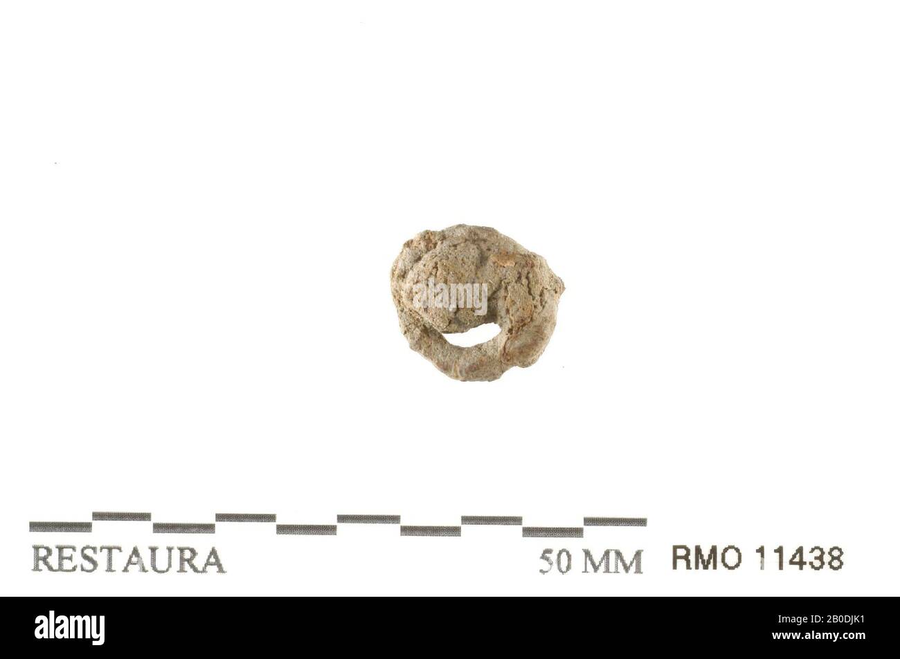 Anneau, chaîne de courrier, anneau, chaîne de courrier, fer, 1,4 x 1,2 cm, x, Pays-Bas, Utrecht, Wijk bij Duurstede, Wijk bij Duurstede, Dorestad Banque D'Images