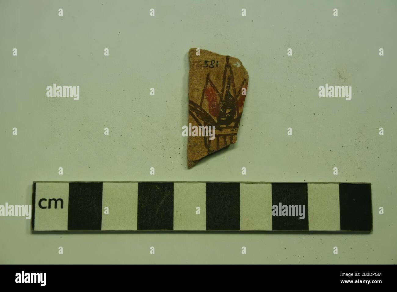 Egypte, shard, faïence, 2 x 3,5 cm Banque D'Images