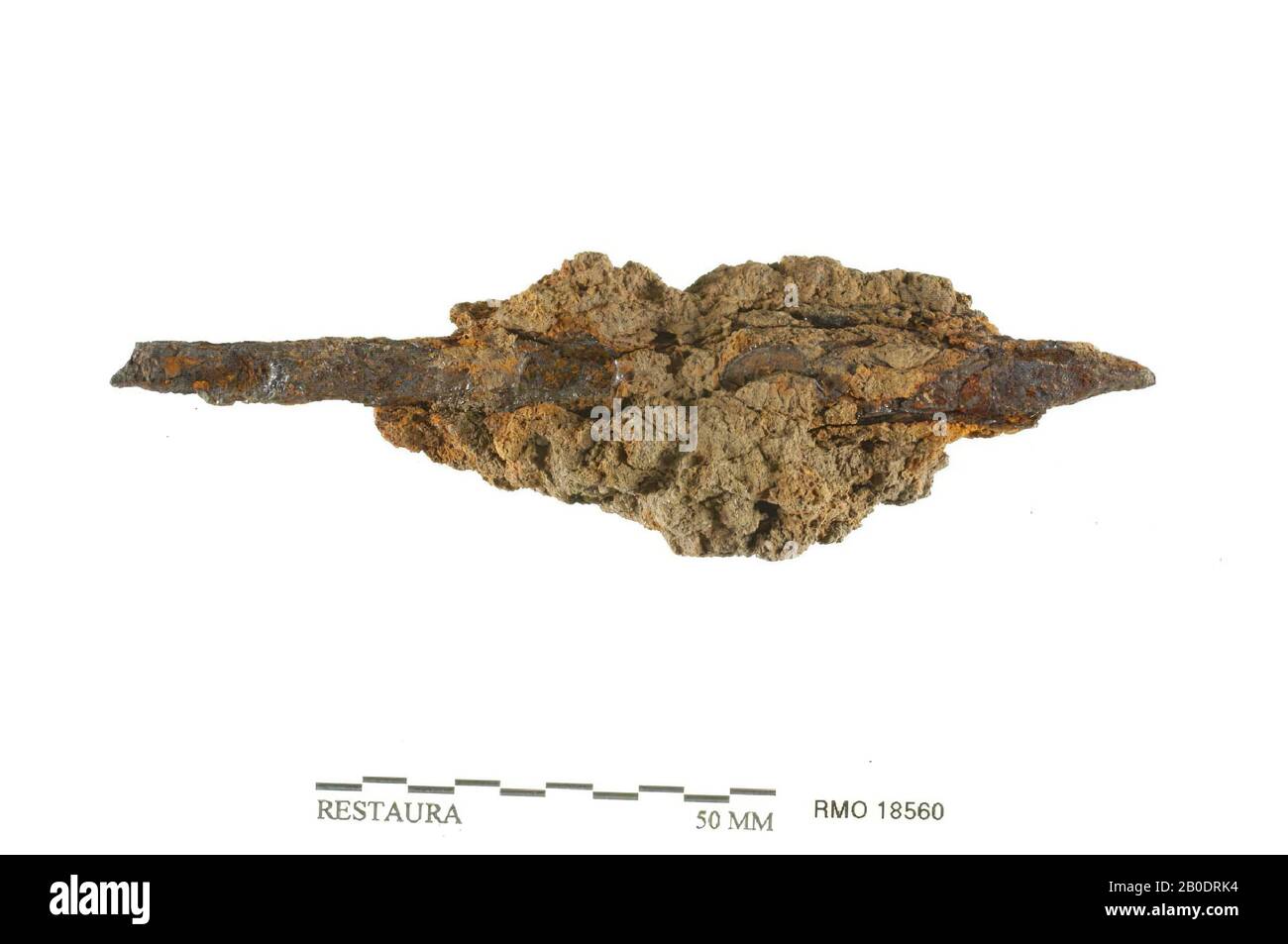 Pays-Bas Moyen âge, partie de point, solide, fer, 10,8 x 1,5 cm, x, Pays-Bas, Utrecht, Wijk bij Duurstede, Wijk bij Duurstede, Dorestad Banque D'Images