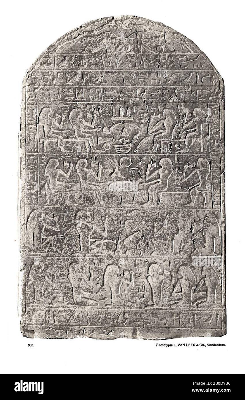 Egypte, stela, calcaire, 52,5 x 33 cm, Royaume du milieu, Egypte Banque D'Images