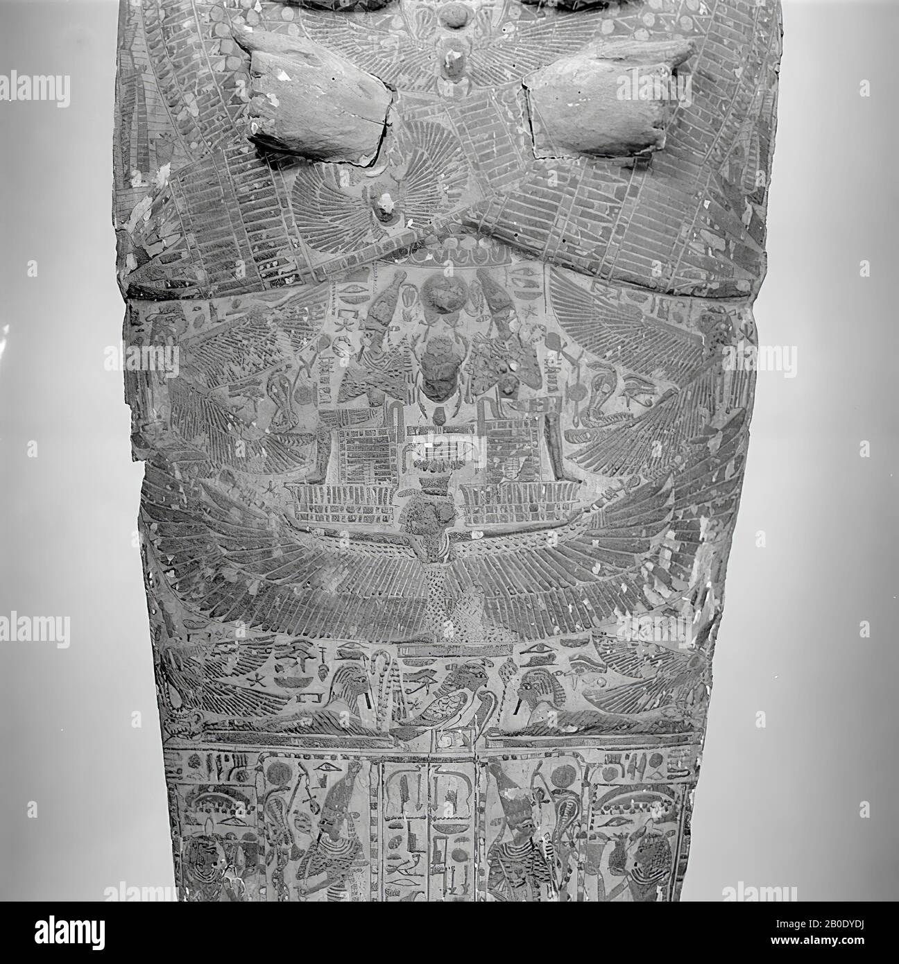 Egypte, boite de momie, bois, 43 x 175 cm, troisième Période intermédiaire, Egypte Banque D'Images