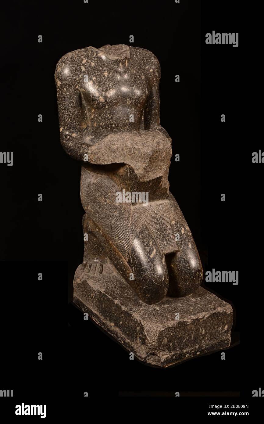 Egypte, sculpture, granodiorite, 96 cm, 37 13, 16 po, Période gréco-romaine, âge ptolémaïque, Egypte Banque D'Images