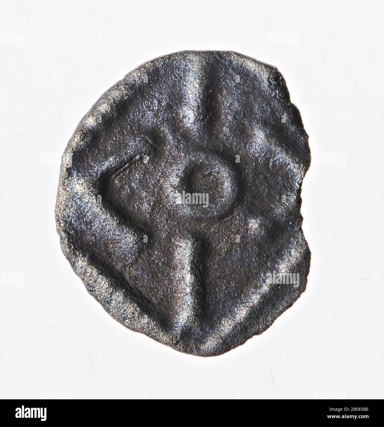 Pays-Bas Moyen âge, pièce de monnaie, sceatta, métal, argent, vmeb-vmec 680-790, Pays-Bas, Zélande, Veere, Domburg Banque D'Images