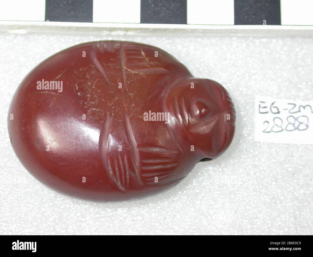 Egypte, amulet, objet, pierre, rouge, marron, 5,7 cm, emplacement, Egypte Banque D'Images