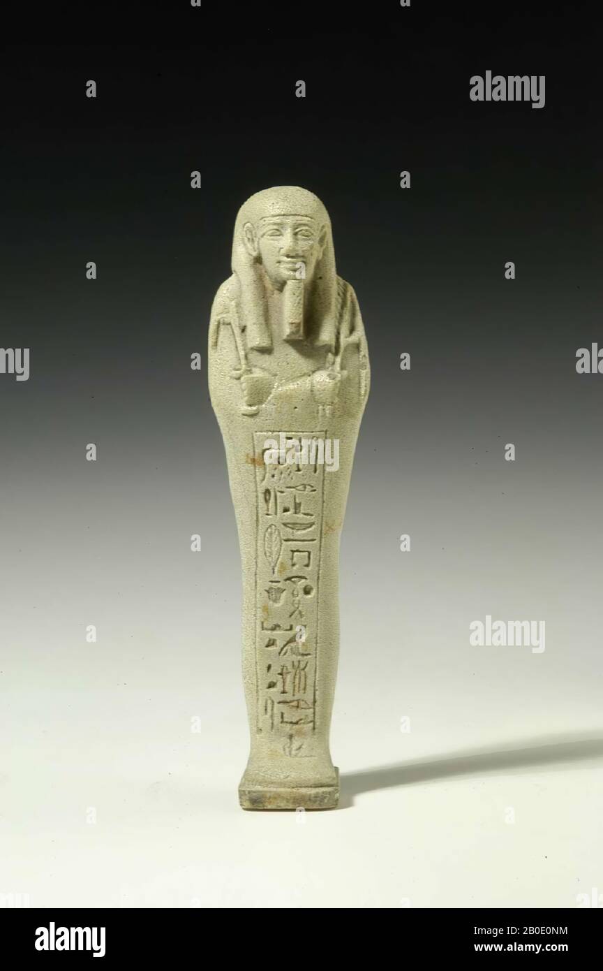 Egypte, Ushebti, foi, H 12,6 x W 3,2 cm, Fin De Période, 30ème dynastie, Egypte Banque D'Images