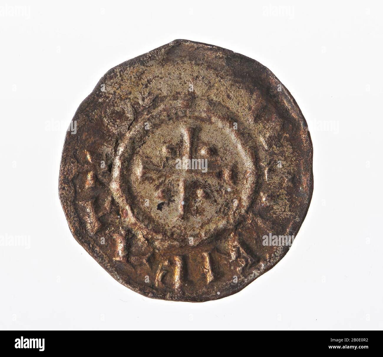 Pays-Bas Moyen âge, pièce, Lotharius I, métal, argent, vmec 840-855, Pays-Bas, Drenthe, Meppel, Meppel Banque D'Images