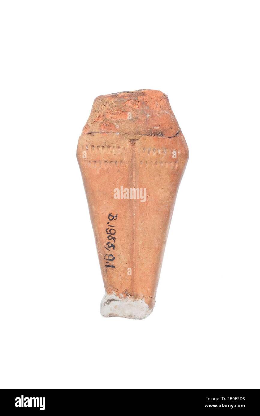 Une statue en faïence d'une Syro-Hittite, déesse féminine, probablement Ishtar. Les pieds sont manquants, les bras sont complétés schématiquement. Fait de deux vieux fragments., Figurine, poterie, faux, H 11,5 cm, Syrie Banque D'Images