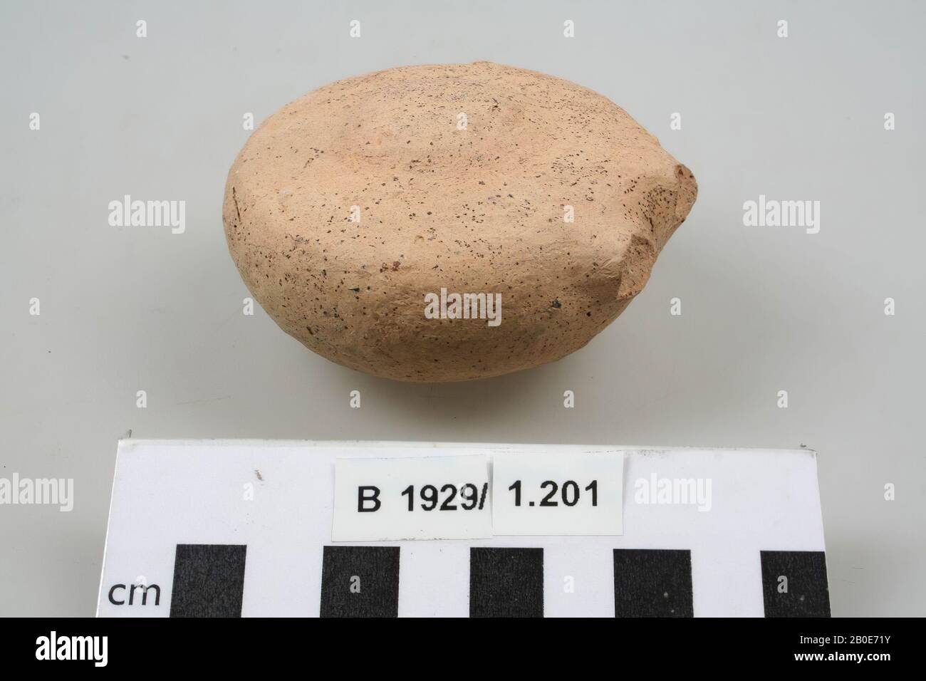 Instrument de musique, poterie, H 4,4 cm, D 7 cm, Palestine Banque D'Images