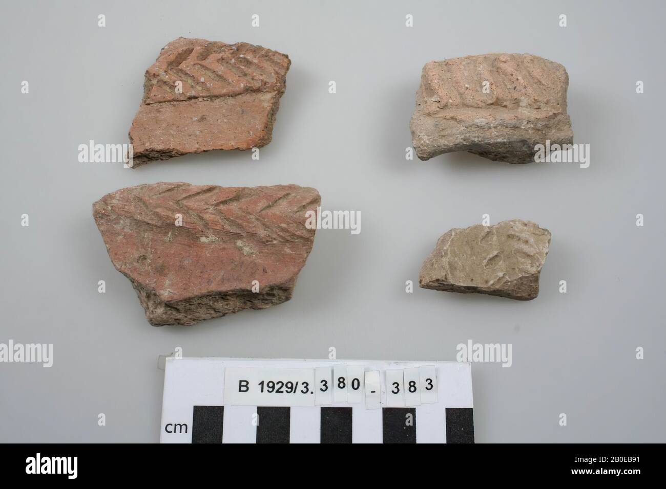 Shard, faïence, l: 5 cm, br: 7.3 cm, Israël Banque D'Images