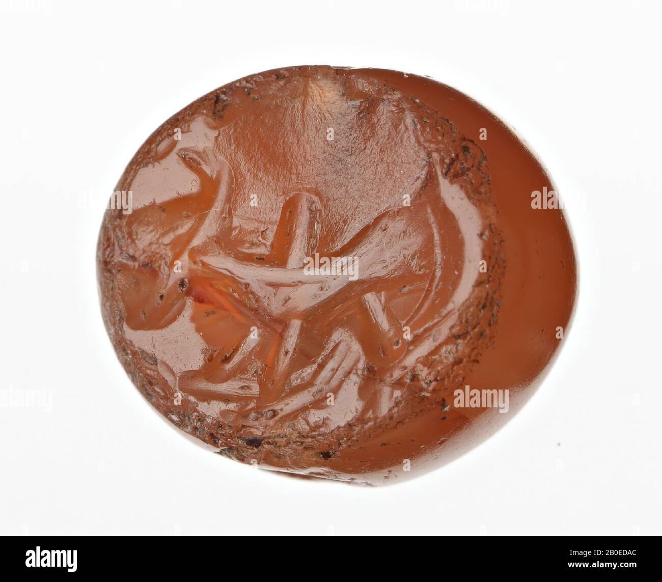 Timbre, pierre, carnéenne, ø 1.2 cm, Iran Banque D'Images