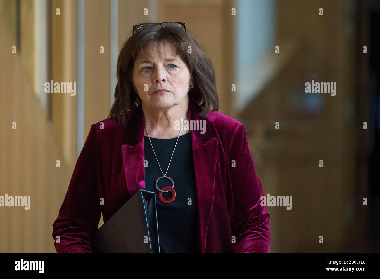 Édimbourg, Royaume-Uni. 20 février 2020. Photo : Jeane Freeman MSP - Ministre de la Santé et du Sport du Cabinet. Scènes des premiers ministres questions au Parlement écossais à Holyrood, Édimbourg. Crédit : Colin Fisher/Alay Live News Banque D'Images