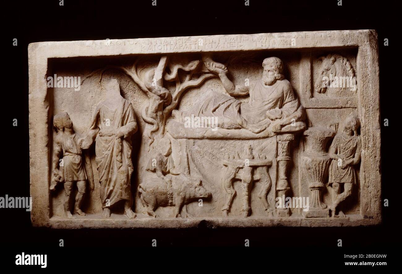 Relief, relief, pierre, marbre, 46,5 cm, 190 kg, 85 x 20 cm, hellénistique 155-145 av. J.-C., Turquie Banque D'Images