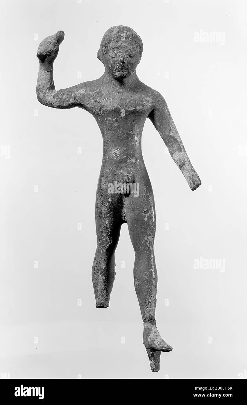 Antiquité classique, statuette, bronze, 11 x Ca. 4 x env. 3 cm, emplacement, Italie Banque D'Images