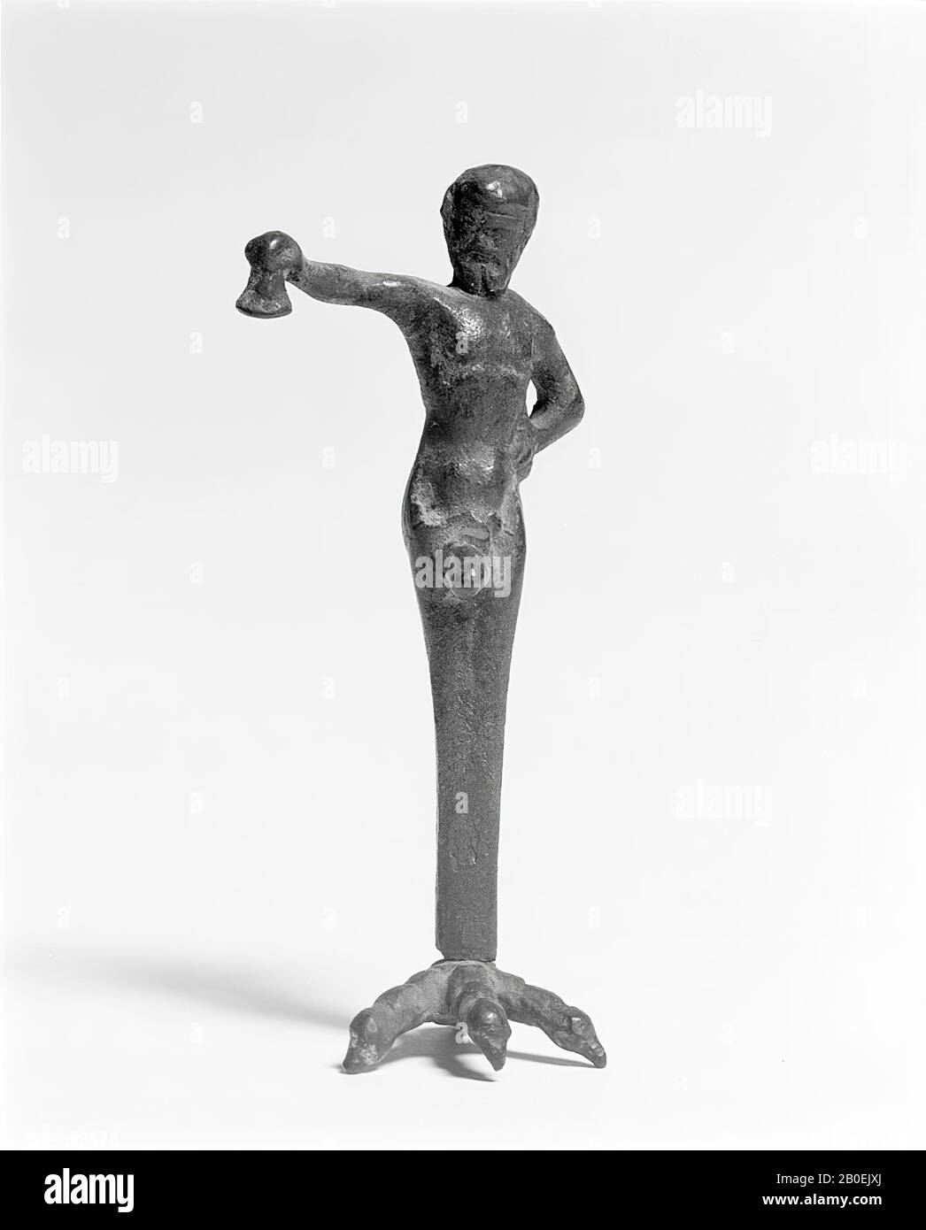 Antiquité classique, statuette, bronze, 9,4 x 3,5 x 3,5 cm Banque D'Images