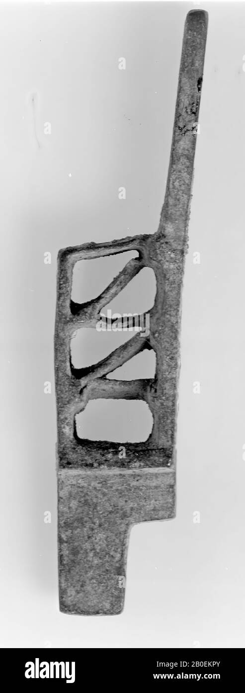 Langue clé, bronze, 1,5 x 6,7 cm, époque romaine, Italie Banque D'Images