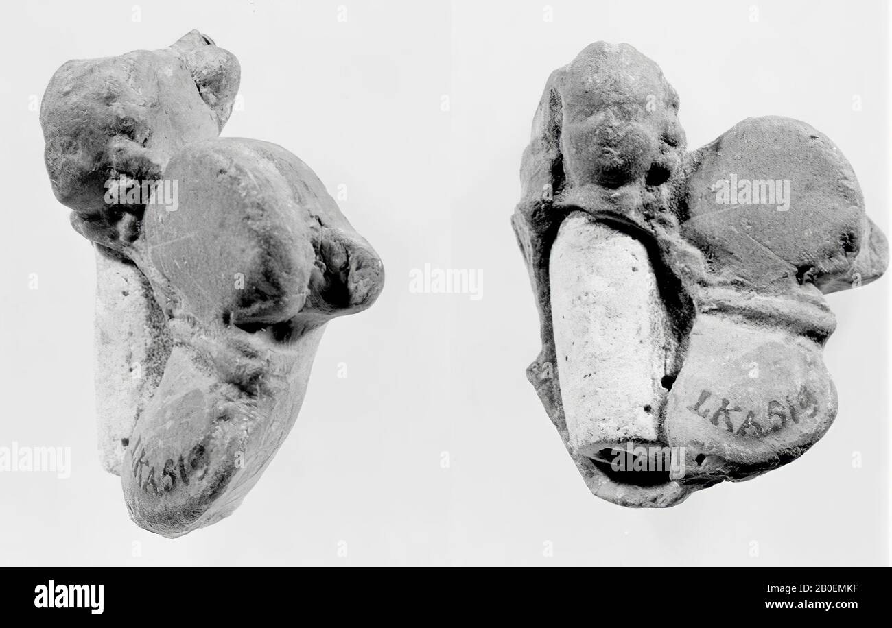 Bas abdomen et ailes., Figurine, fragment, faïence, terre cuite, 4,3 cm, fin-hellénistique -50 Banque D'Images