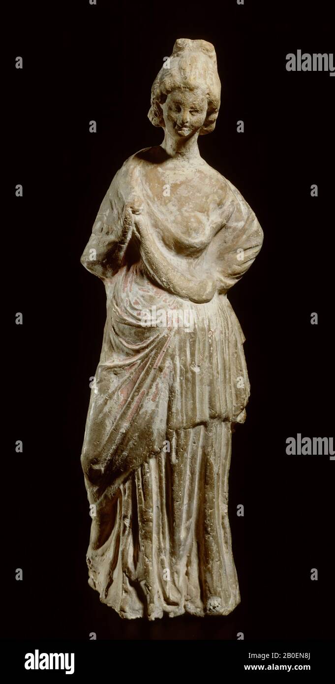 Figurine, faïence, terre cuite, 32,7 cm, hellénistique 200-180 av. J.-C., Turquie, Italie Banque D'Images