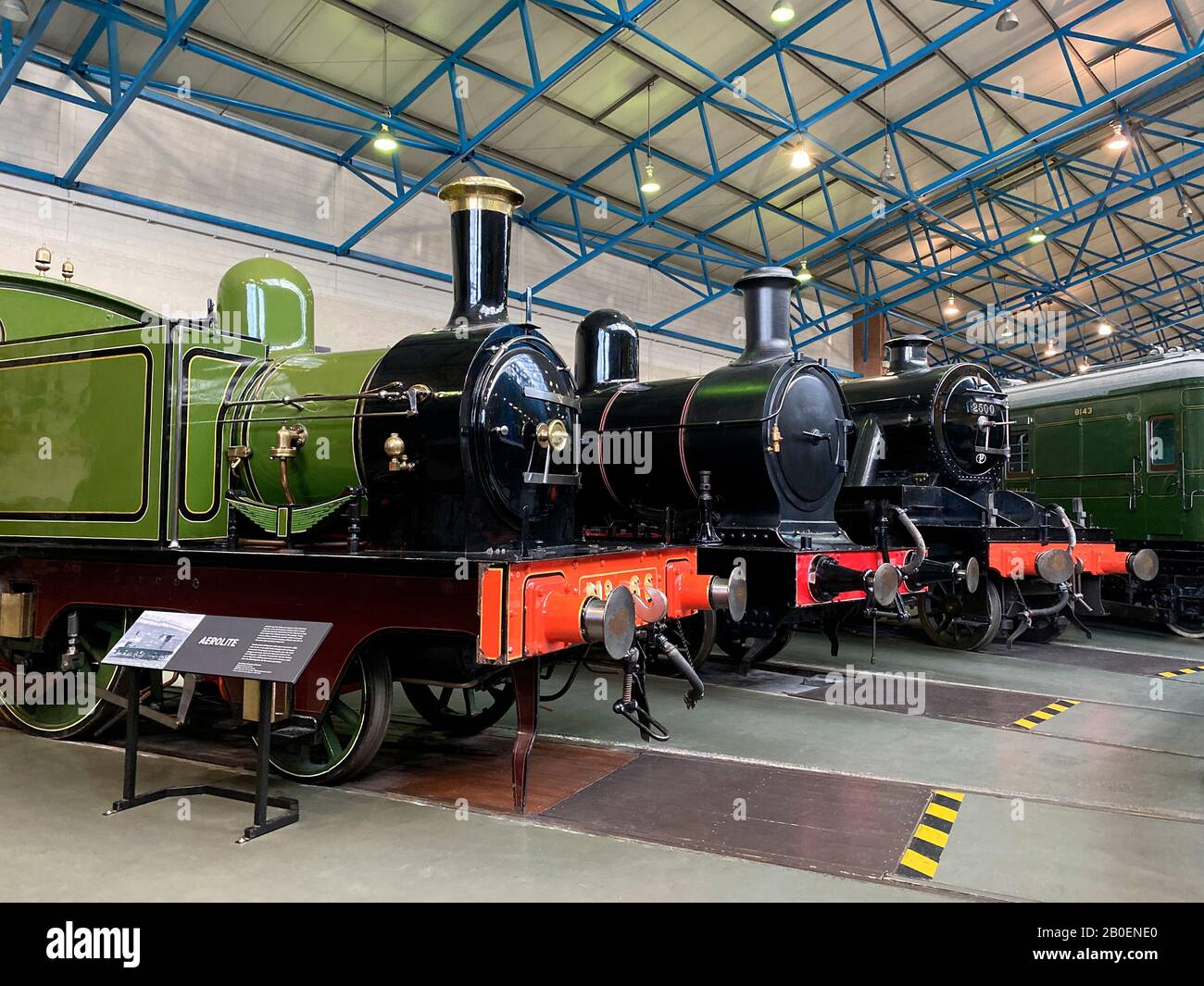 Locomotives à vapeur anciennes au National Railway Museum de York, en Angleterre. Banque D'Images
