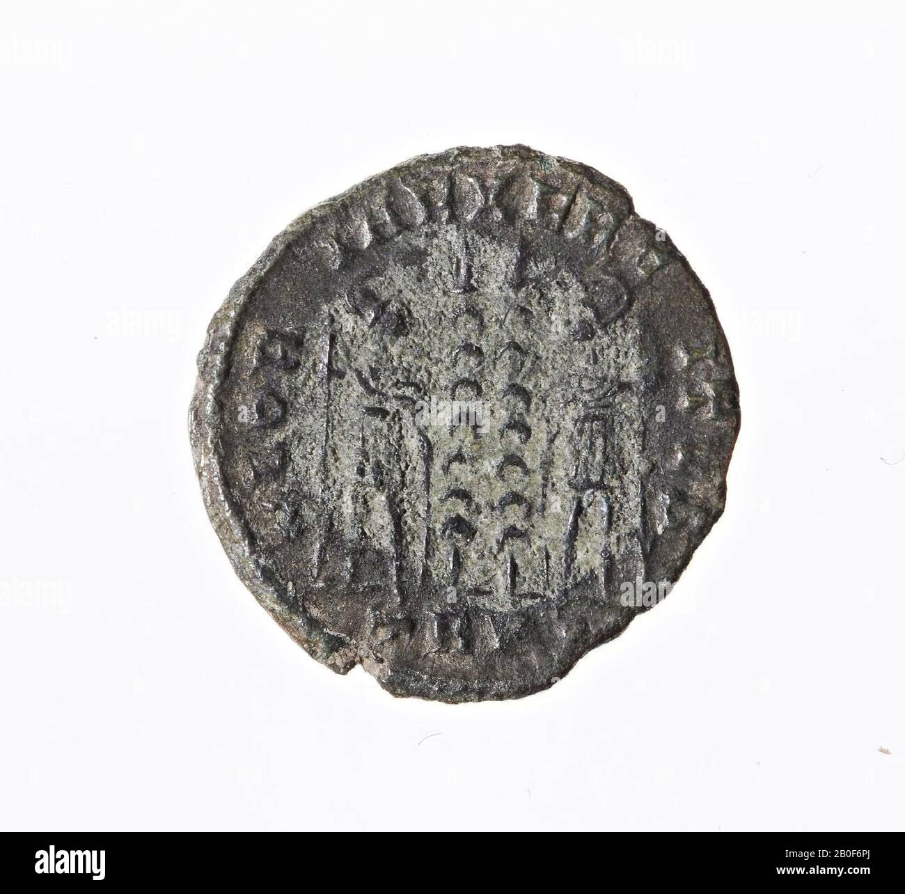 Pays-Bas période romaine, pièce, folis, Constantine I, métal, cuivre, Diam., 16 mm, poids, 1,95 gr, roman 330-331, Pays-Bas, Gueldre, Nimègue, Nimègue Banque D'Images