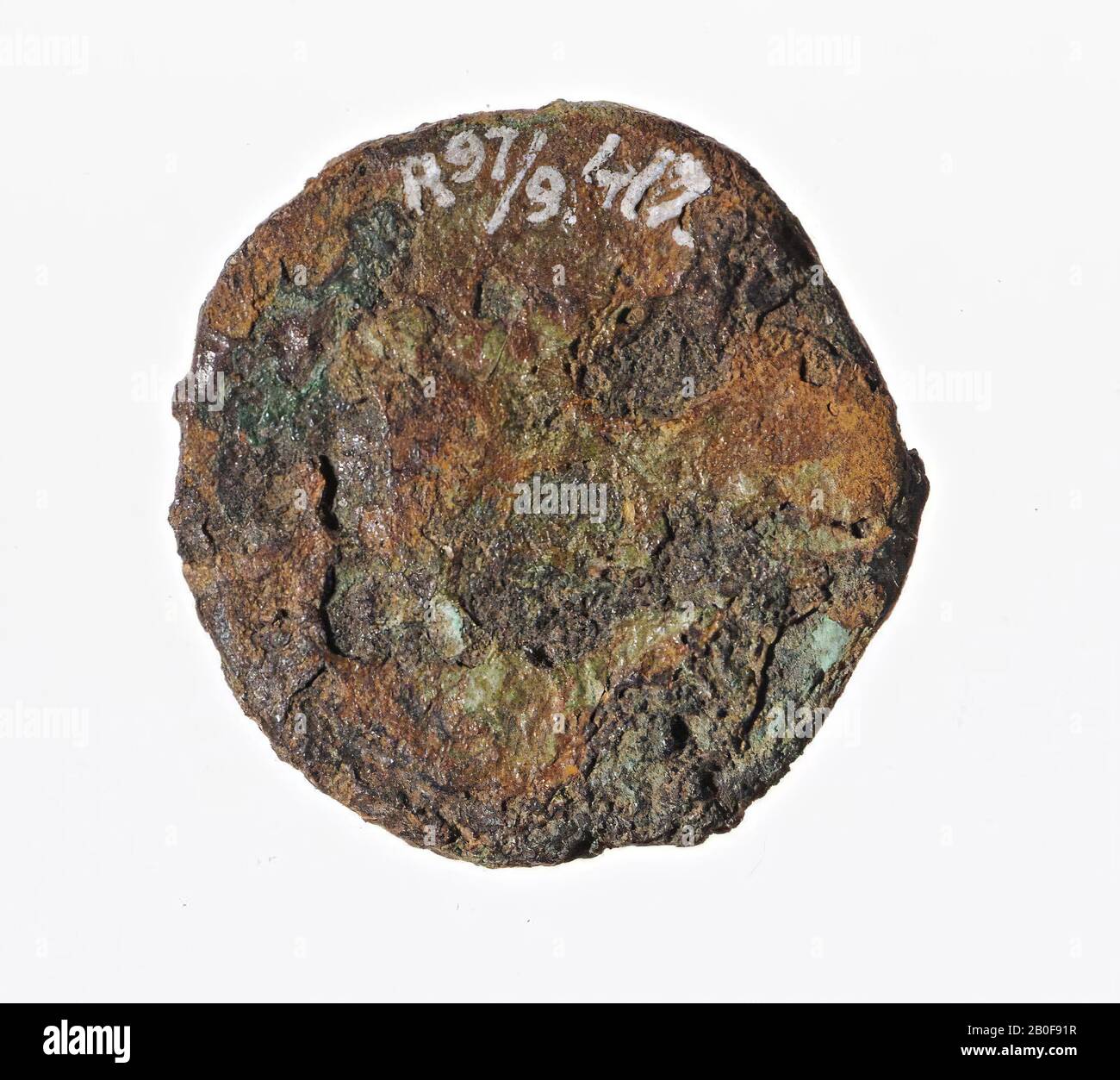 VZ: Tête impériale r., Kz: Corrodée, pièce de monnaie, dupondius Banque D'Images
