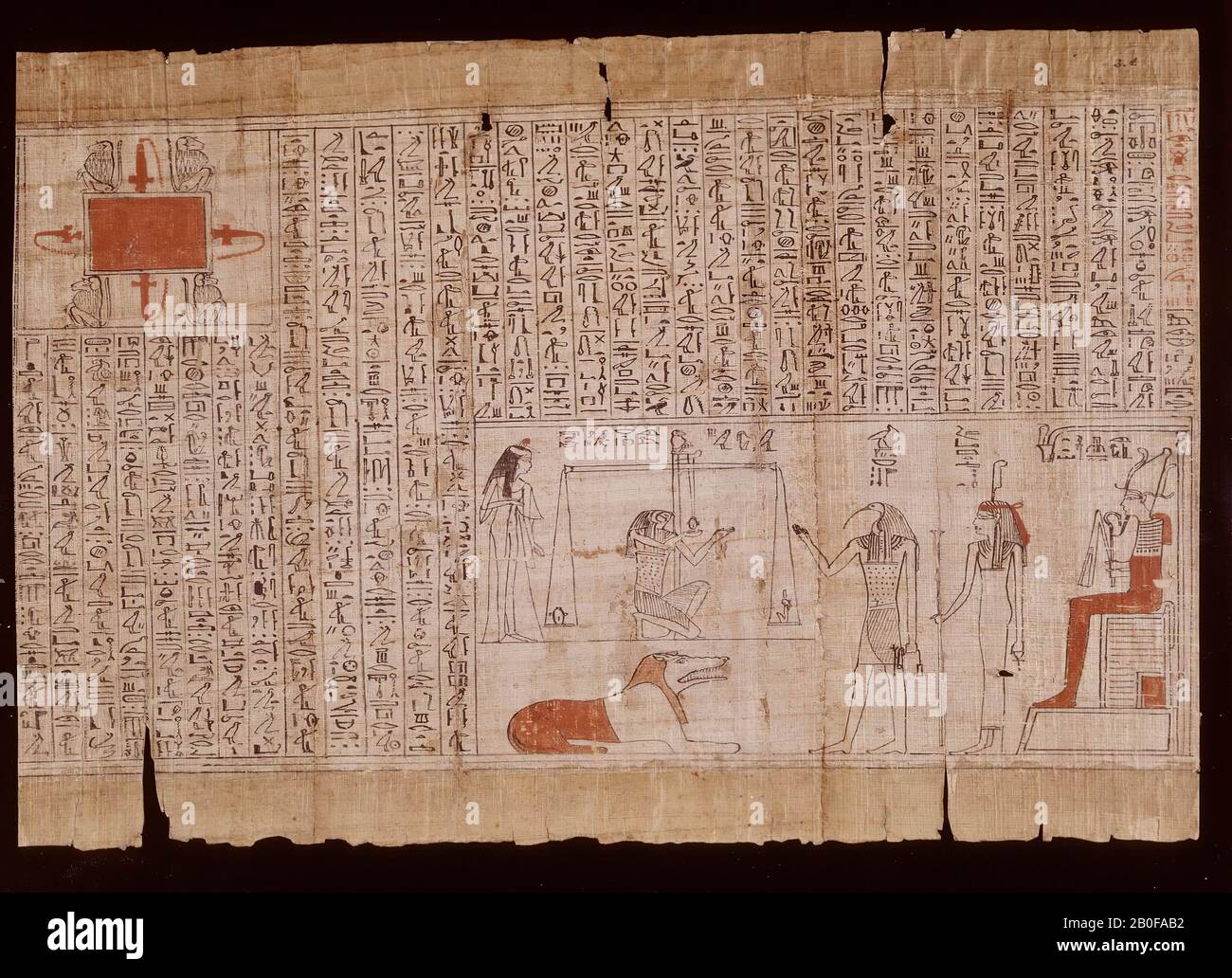 Egypte, livre de décès, papyrus, 33 x 48 cm Banque D'Images