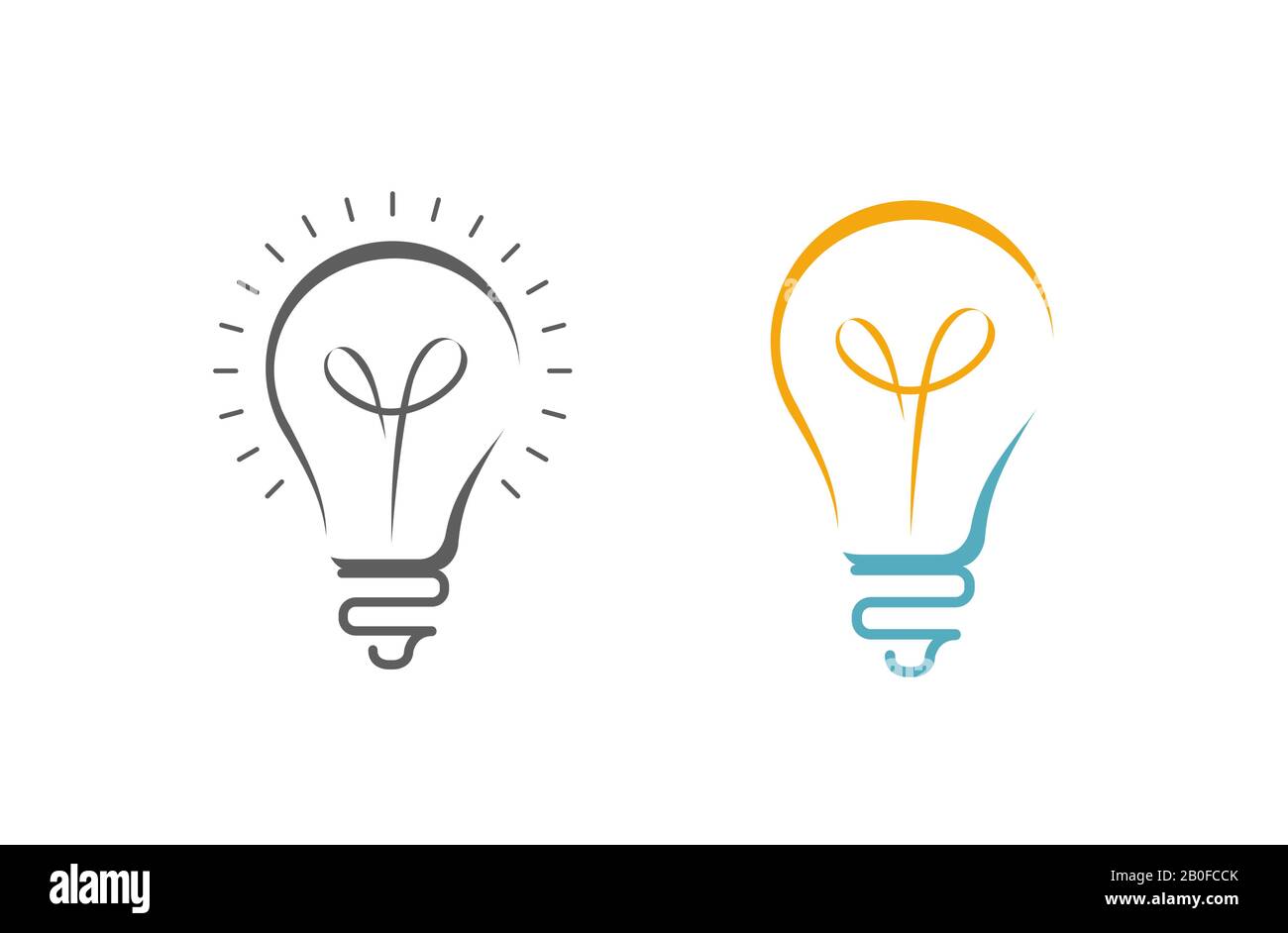 Logo de l'ampoule. Entreprise, symbole d'idée ou icône. Illustration vectorielle Illustration de Vecteur