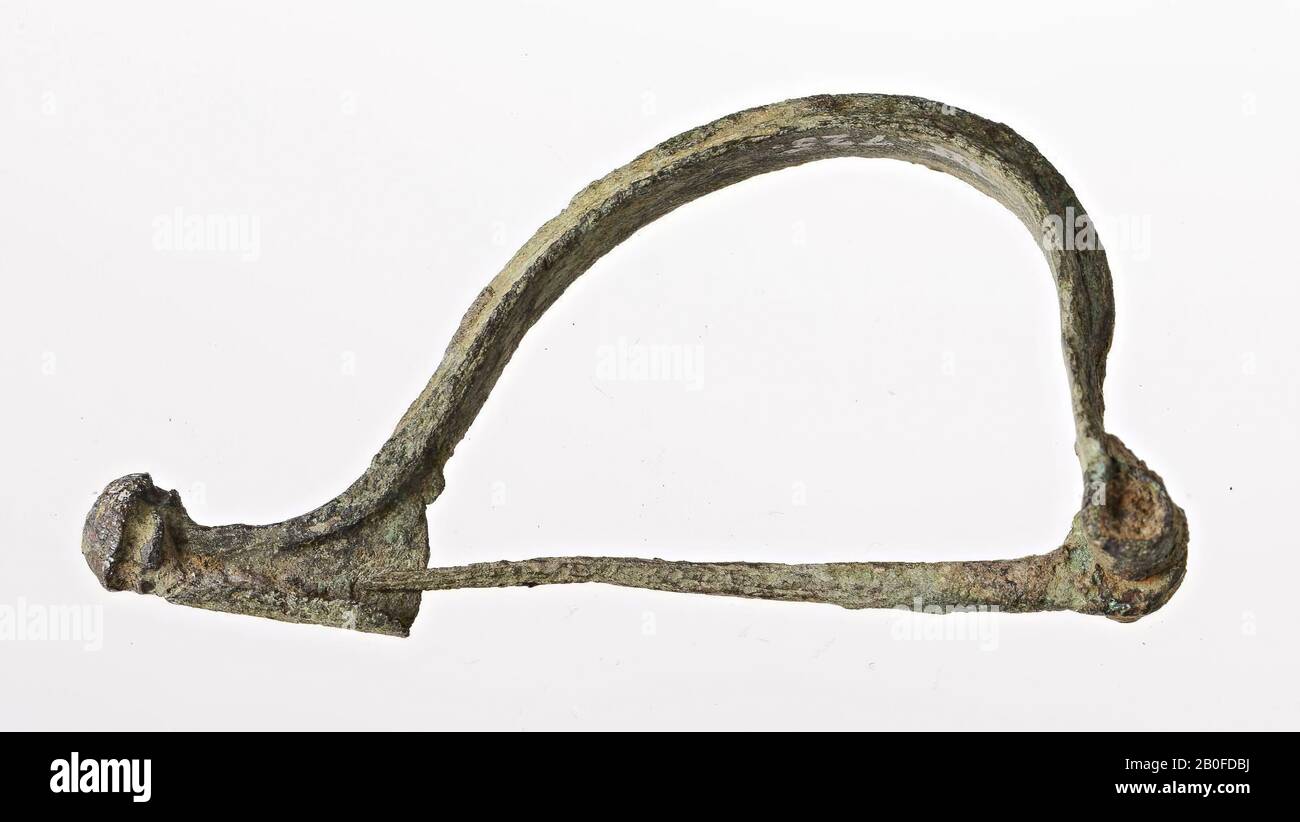 Morceau d'un harnais de cheval., Rig, métal, bronze, hauteur: 3 cm, roman 15-250, Pays-Bas, Utrecht, Bunnik, Vechten, Houtense Vlakte Banque D'Images