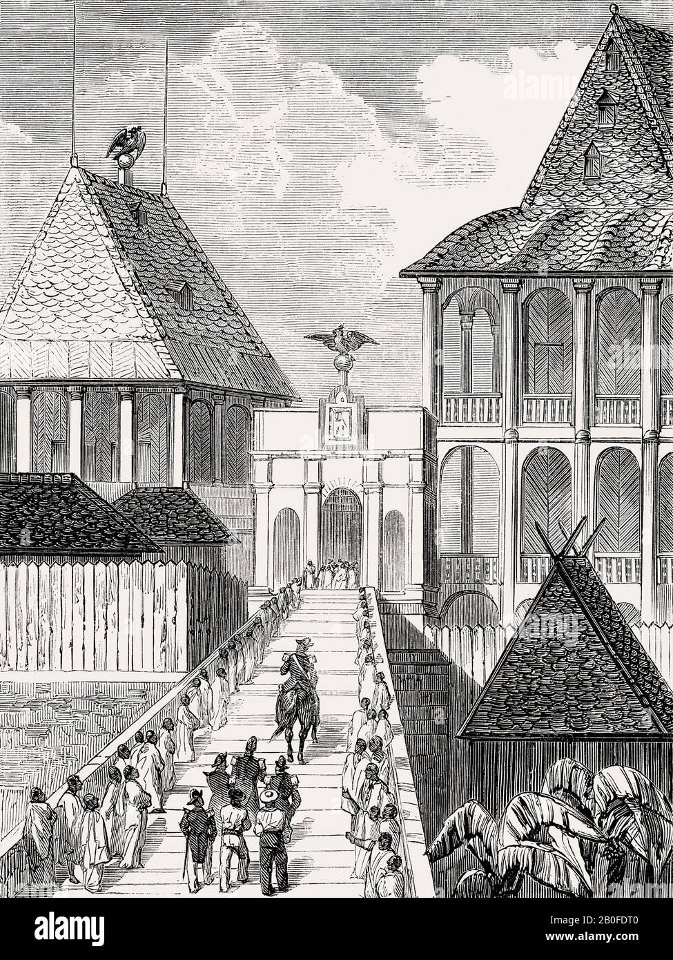 Mission française au roi Radama II, 1829 – 1863, Royaume de Madagascar, Charte Lambert Banque D'Images