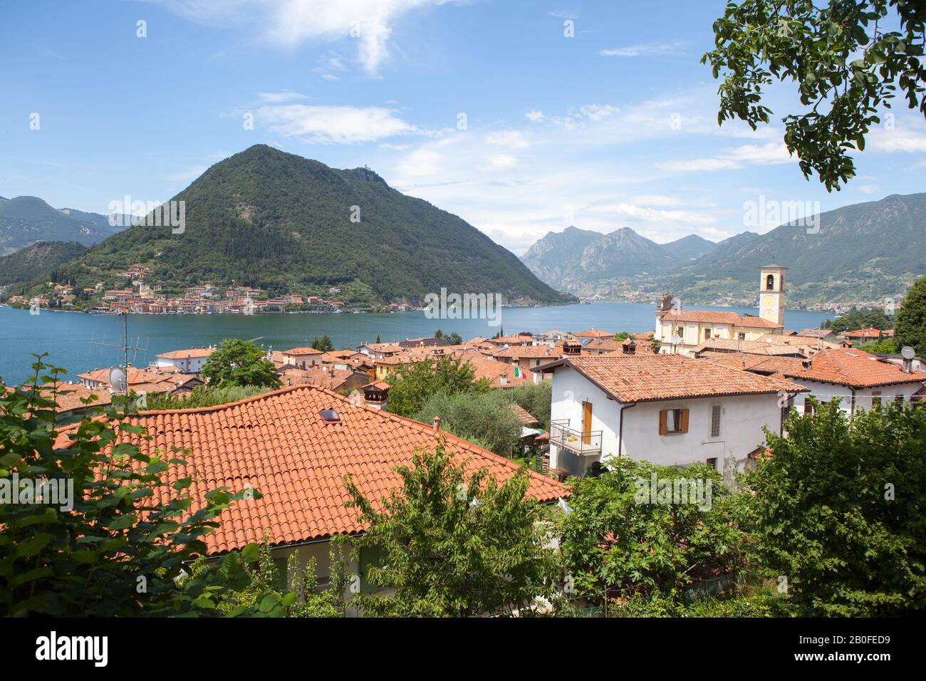 Sulzano, Iseo Lake, Italie Banque D'Images