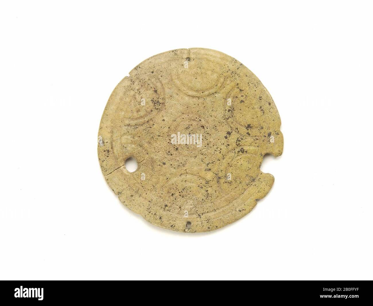 Pays-Bas Moyen âge, pendentif, amulet, bio, os, vmec 750-900, Pays-Bas, Groningue, Eemsmond, Usquert, monound Banque D'Images
