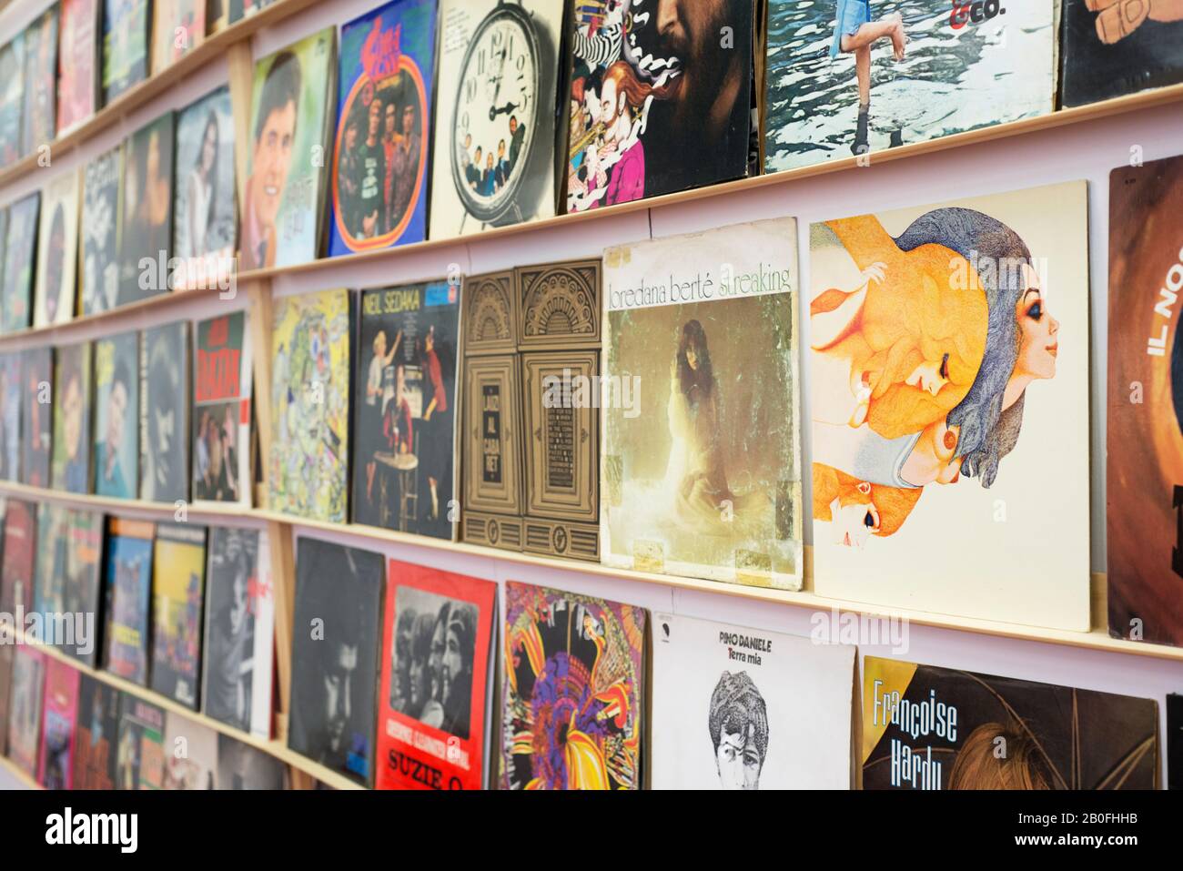 Albums En Vinyle Banque D'Images