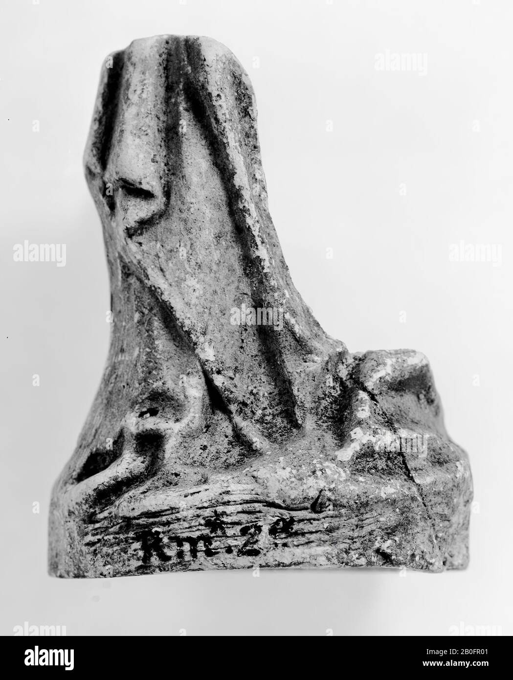 Pays-Bas Moyen âge, partie inférieure de la statue, faïence, terre cuite, lmeb 1450-1500, Pays-Bas, Gueldre, Maasdriel, Rossum Banque D'Images