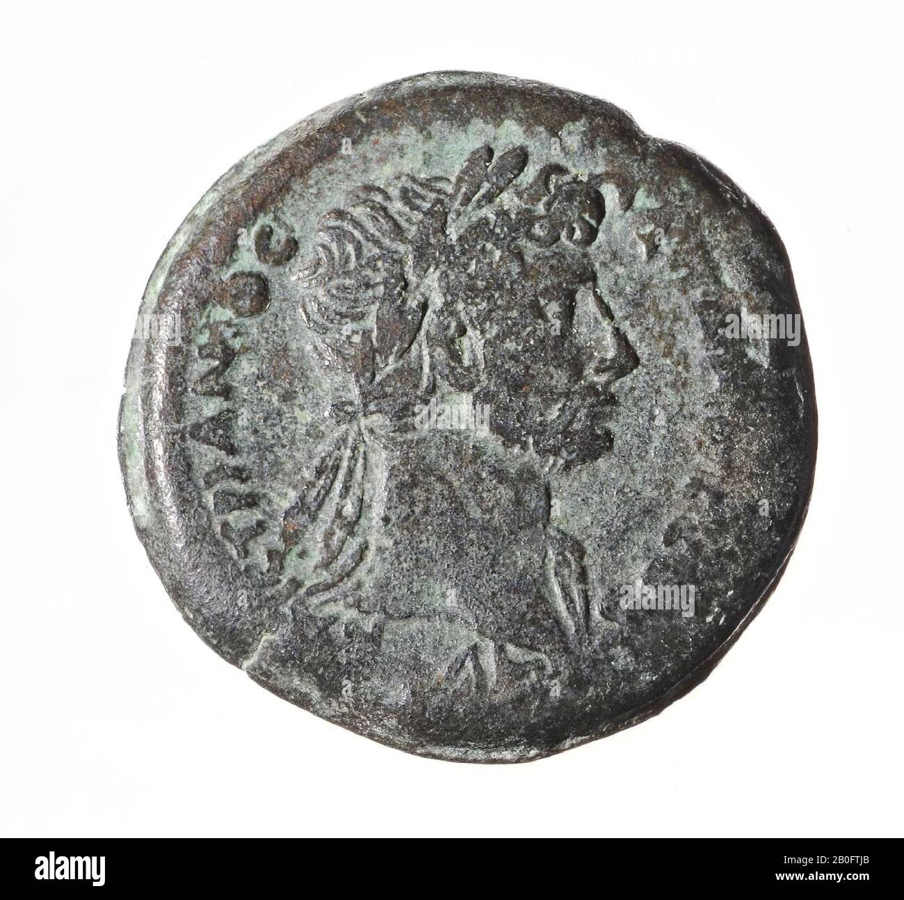 Coin, aes-33, Hadrien, Vz : buste Hadrianus, draperie, [AUT Banque D'Images
