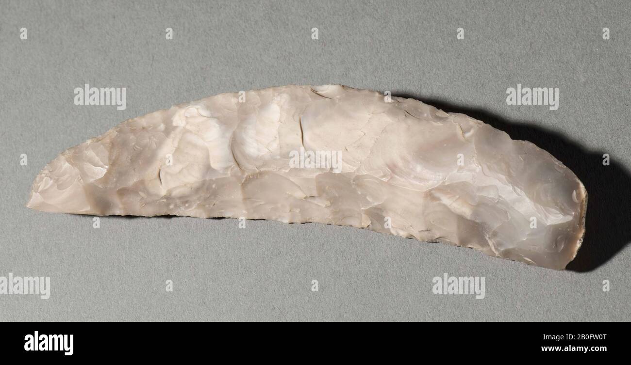 Faucille, pierre, silex, longueur: 12,6 cm, préhistoire, Pays-Bas, Drenthe, Aa et Hunze, Rolde Banque D'Images