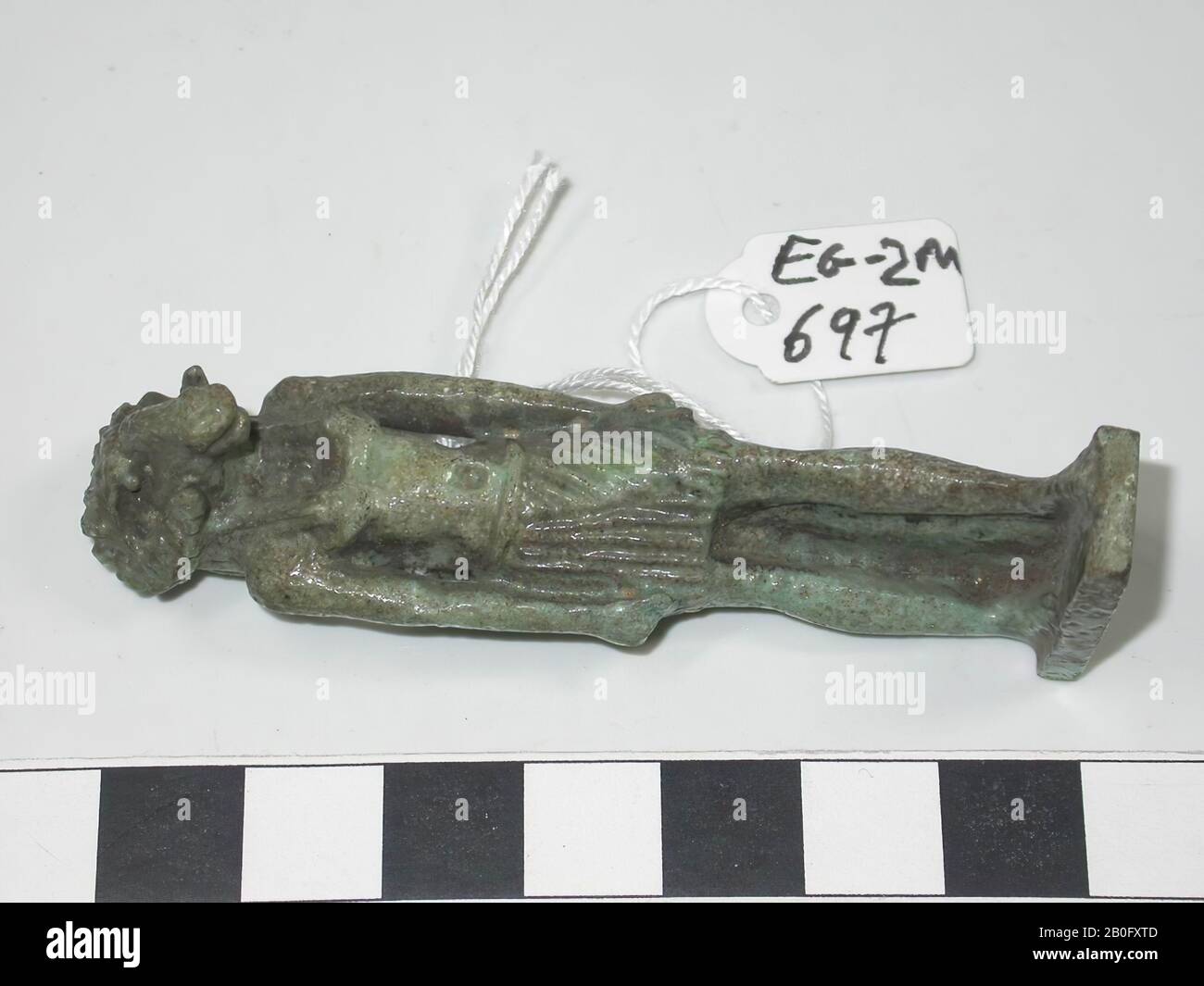 Statue, Chnoem, debout, ramskop, amulet, dieu, foi, 7,3 cm, Egypte Banque D'Images