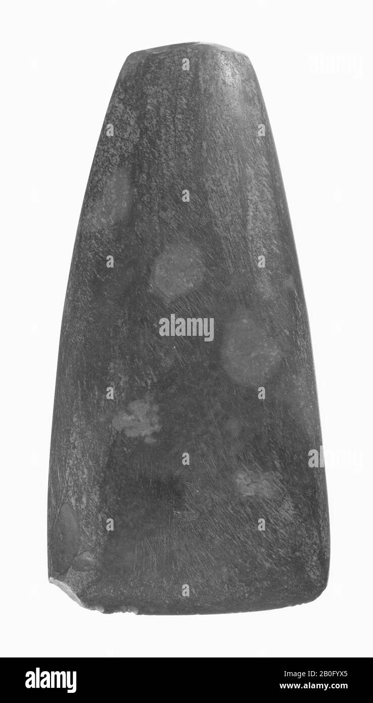 pierre hache de section ovale, hache, pierre, silex, 12,2 x 6 cm, préhistorique -4000 Banque D'Images