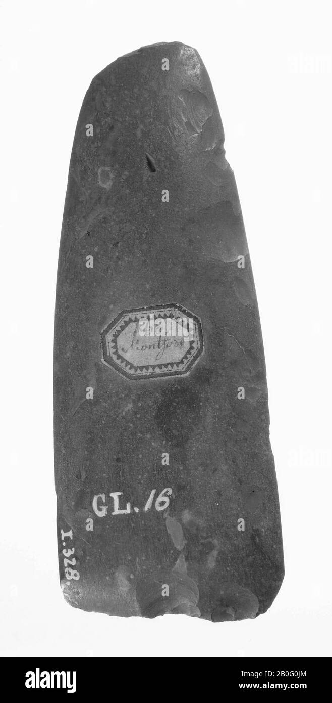 hache polie de flint, hache, pierre, flint, 10,5 x 4 cm, préhistorique -4000 Banque D'Images